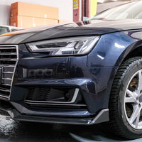 Lama Anteriore Splitter per Audi A4 B9 8W (2016-2018) SOLO S-LINE - CARBON