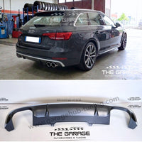 DIFFUSORE Posteriore RS4 per Audi A4 B9-8W (2015-2019) con Bordatura SILVER