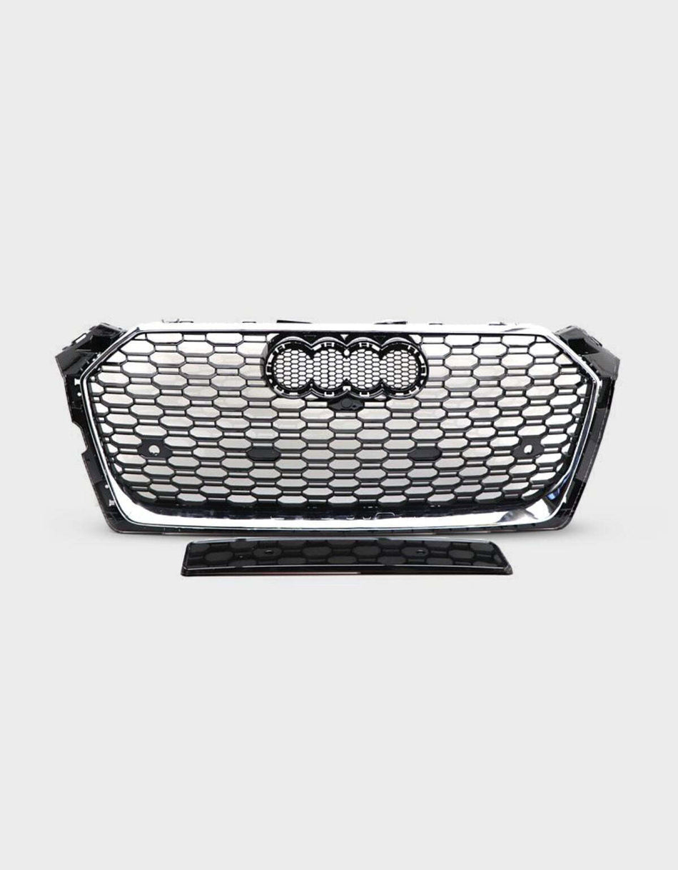 per AUDI A5 F5 2016-2019 Griglia Radiatore RS5 Look Nero Cromato