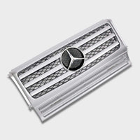 per Mercedes G W463 1990-2017 Griglia Radiatore G63 Look Argento