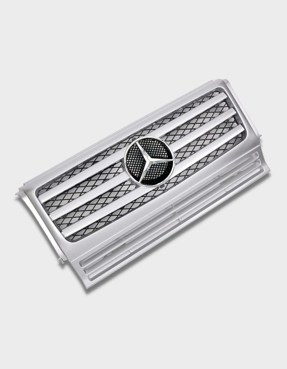 per Mercedes G W463 1990-2017 Griglia Radiatore G63 Look Argento