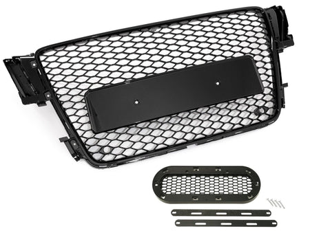 Griglia Calandra a Nido D'ape RS5 Look Nero Total Black per Audi A5 8T – vista 2