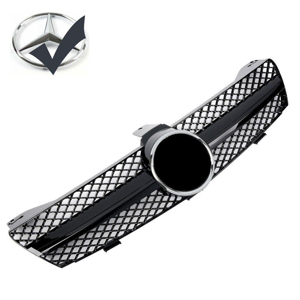 Griglia sportiva per Mercedes W219 CLS 2004-2008 nero lucido AMG LOOK