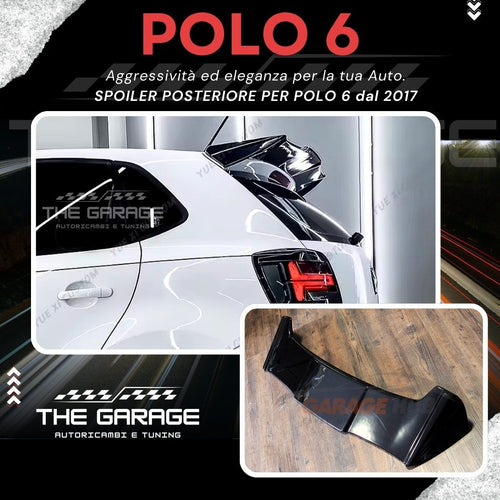 Alettone GT BATMAN Spoiler Tetto per VW POLO 6 MK6 (AW1) dal 2017 Nero Lucido