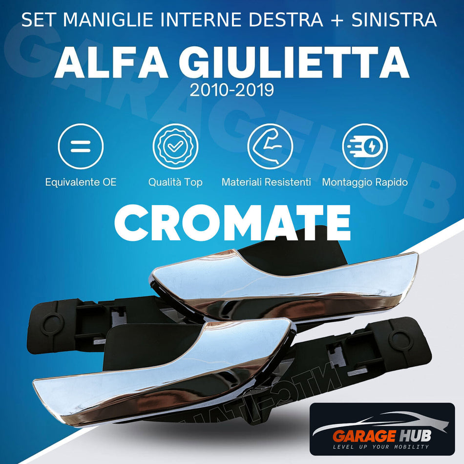KIT MANIGLIE GIULIETTA CROMATE ANTERIORE DESTRA+SINISTRA - ALTISSIMA QUALITA'