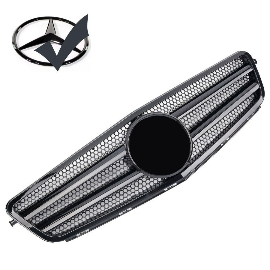 Griglia sportiva per Mercedes W204 S204 C nero lucido C63 AMG LOOK