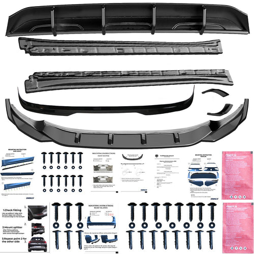 Bodykit Carrozzeria Pacchetto Sportivo per VW VOLKSWAGEN Tiguan R-Line MK2 Facelift 2020-2024