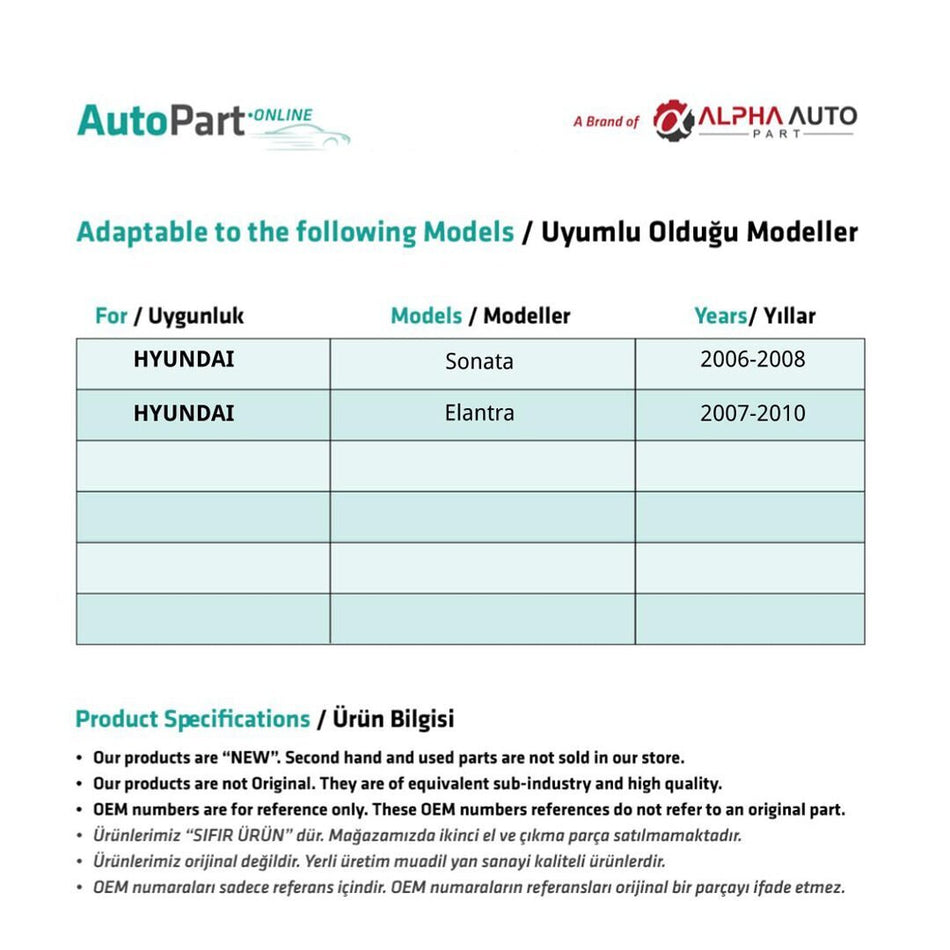 Kit Riparazione Parabrezza - Destra-Sinistra - Hyundai Elantra Sonata – vista 2