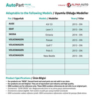 Kit Riparazione Tetto Apribile per Audi A3 Seat Leon 3 Skoda Octavia