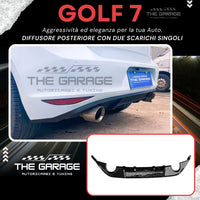 DIFFUSORE POSTERIORE per VW GOLF 7 TDI GTD dal 2013 per due terminali singoli
