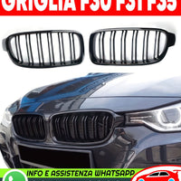 ↖️ GRIGLIA RADIATORE DOPPIA NERO LUCIDO per BMW Serie 3 F30 F31 F35