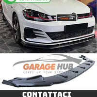 LAMA ANTERIORE Sotto paraurti per VW GOLF 7 7.5 GTI, GTD,  R Nero Lucido
