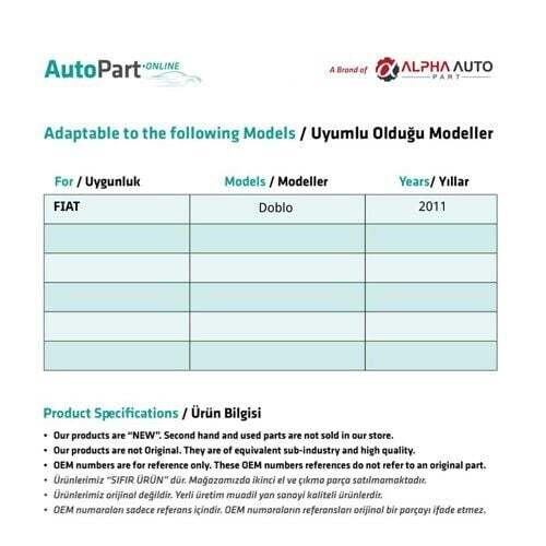 Kit riparazione parabrezza Destra-Sinistra per Fiat Doblò