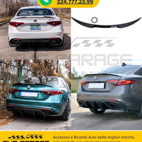 SPOILER Posteriore per ALFA ROMEO GIULIA Poliuretano QUALITA' A+++ NERO LUCIDO