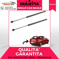 MOLLE A GAS  GIULIETTA Alfa Romeo BAULE COFANO POSTERIORE PISTONCINI