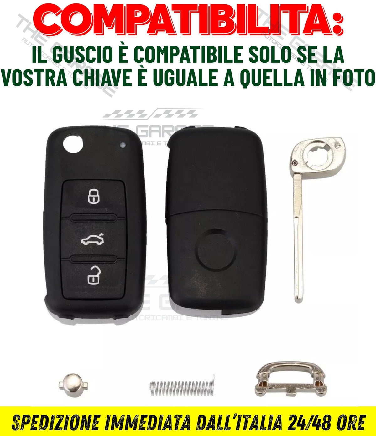 TELECOMANDO GUSCIO CHIAVE compatibile per VW GOLF 6, VI Polo 6R Passat B7 CC – vista 10