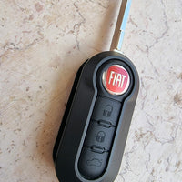 GUSCIO CHIAVE x Fiat 500 500L Panda Punto Evo Bravo Stilo Tasti gomma con LOGO'