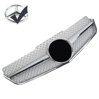 Griglia sportiva per Mercedes W207 E Coupe Cabrio argento cromato AMG LOOK