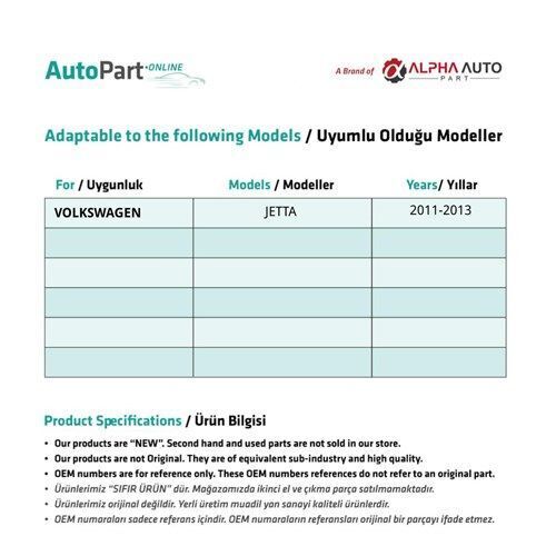 Kit Riparazione Alzacristalli Posteriore - per VW Jetta