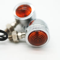 KIT Luci Tonde CROMATE Frecce per Moto Honda Suzuki Honda Yamaha Kawasaki