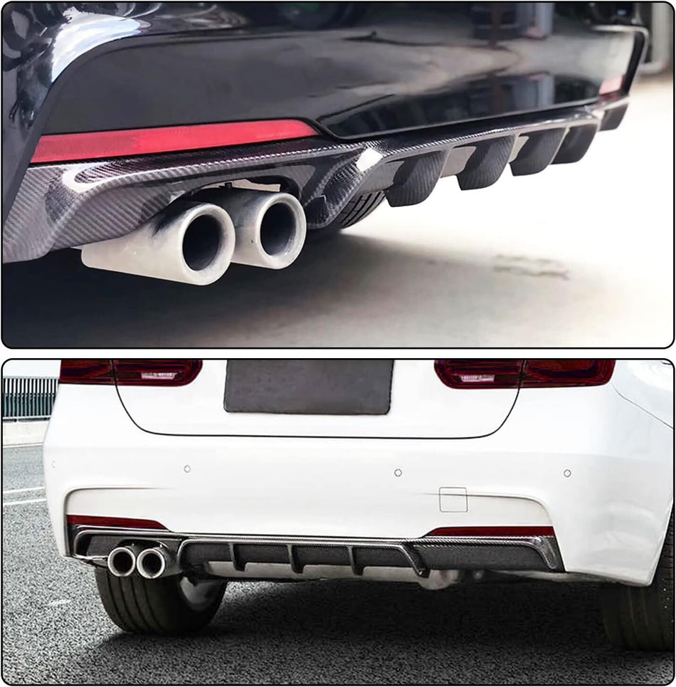 Diffusore ?CARBONIO M3? per BMW Serie 3 F30 F31 F35 ->M Sport per Scarico a Sx