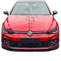 Lama Anteriore Tuning per VW GOLF 8, MK8 dal 2020 GTD, GTI, R LINE Nero Lucido