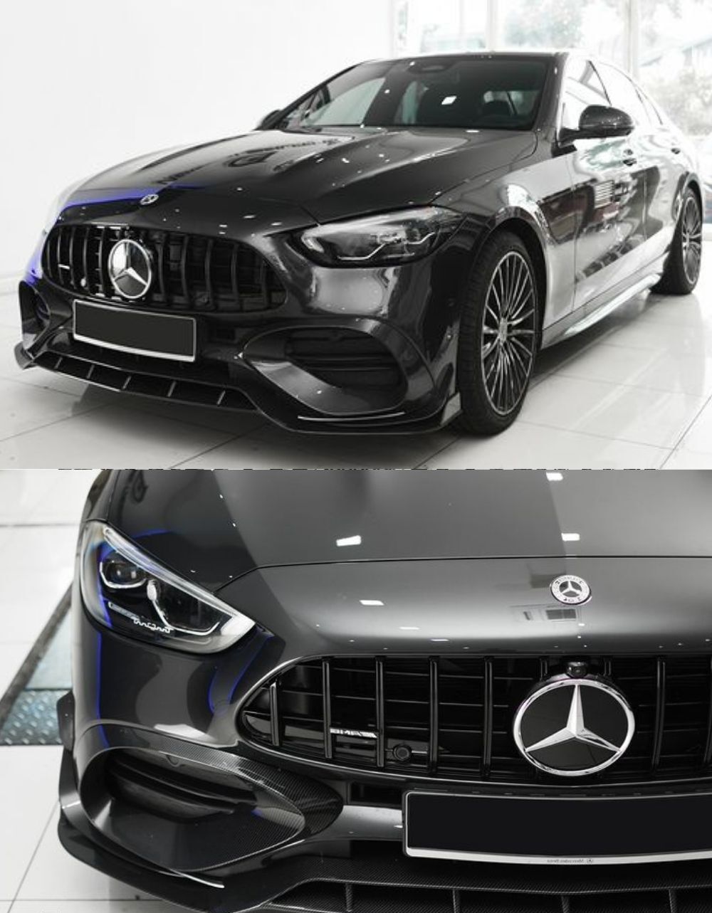 per Mercedes C W206 S206 AMG-Line Griglia Anteriore Panamericana GT – vista 4
