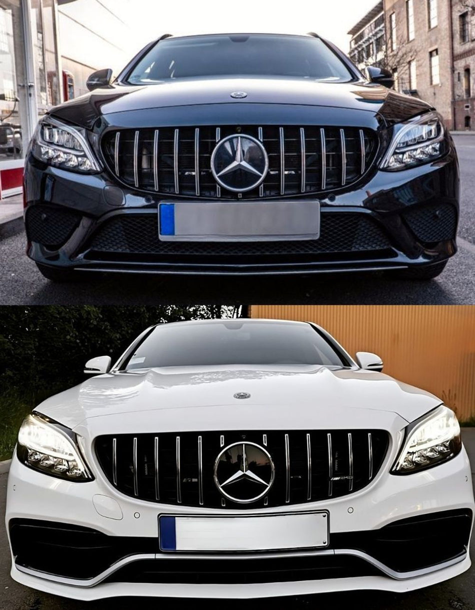 per Mercedes C205 Coupe 18-21 Griglia Radiatore Panamericana 360° AMG