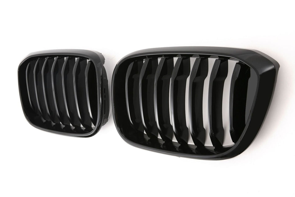 per BMW X3 X4 G01 G02 GRIGLIA DEL RADIATORE NERO LUCIDO