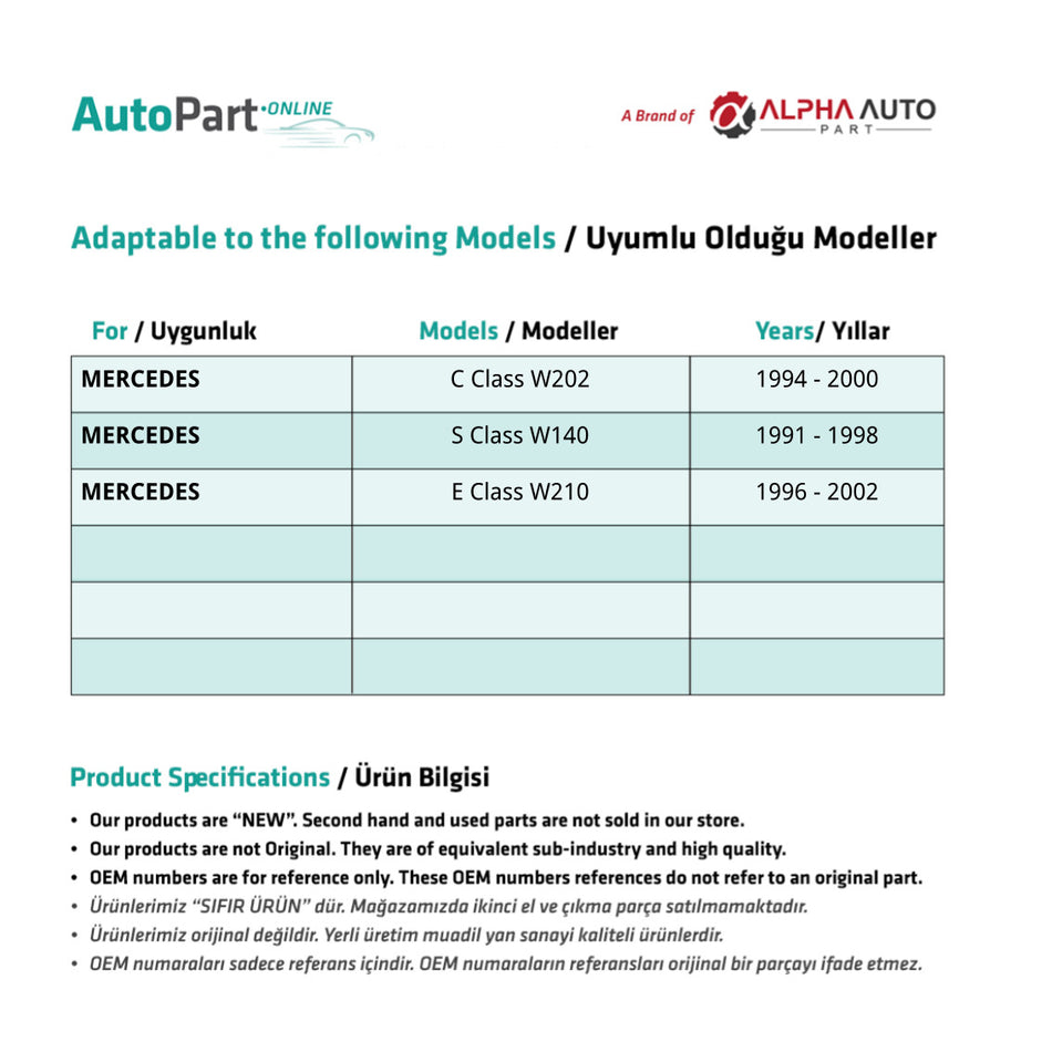 4 Copri Interruttori Finestrino Mercedes Classe E W210 1996-2002