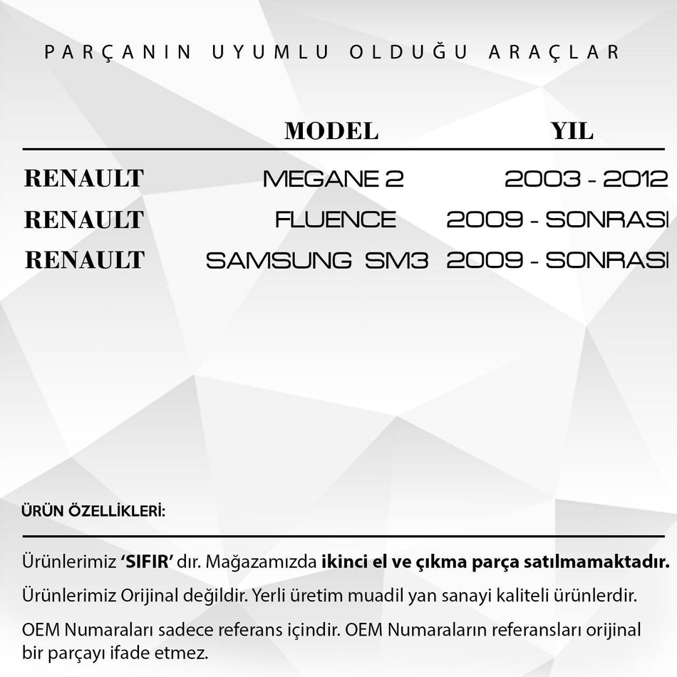 Supporti a tendina posteriori per Renault Megane 2