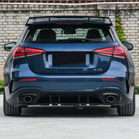 PER MERCEDES CLASSE A W177 AMG A35 - DIFFUSORE POSTERIORE ABS + TERMINALI