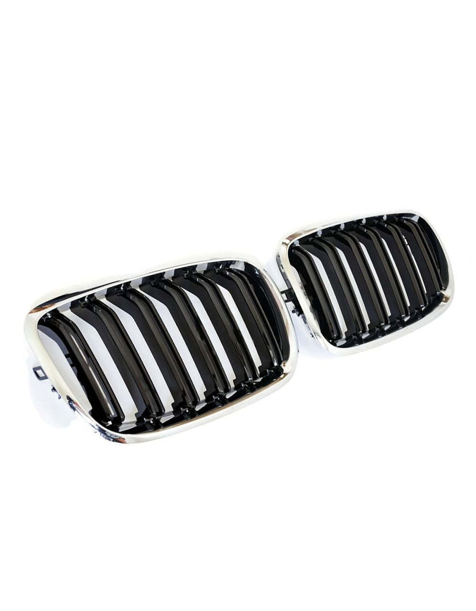 per X6 E71 2008-2014 Griglia Radiatore M Look Nero Cromato