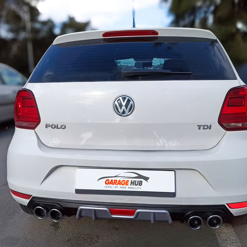 DIFFUSORE POSTERIORE DOPPI TERMINALI PER VW  POLO V 6R 2009-2017 SOTTO PARAURTI