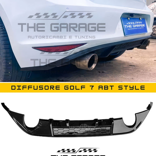 DIFFUSORE POSTERIORE per VW GOLF 7 TDI GTD dal 2013 per due terminali singoli