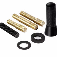 Antenna Estetica per auto Pinna TUNING Nera Carbon-Look Universale + Adattatori