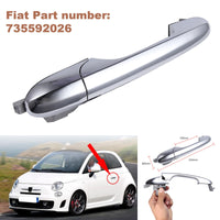MANIGLIA PORTIERA ESTERNA PORTA SINISTRA SX PER FIAT 500 2007 312 CROMATA