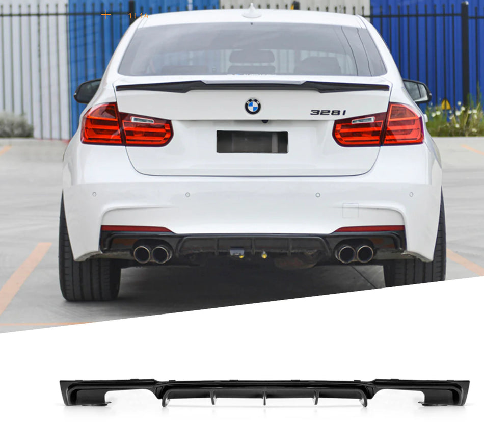 Diffusore M posteriore Performance nero lucido per BMW Serie 3 F30 F31 335i 340i