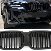 per BMW iX3 G08 LCI GRIGLIA SPORTIVA DOPPIA SPIRALE GRIGLIA NERO OPACO