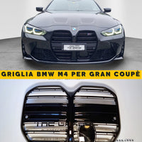⭐GRIGLIA M4 SPORTIVA PANAMERICA per BMW SERIE 4 G26 GRAN COUPE NERO LUCIDO