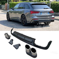 DIFFUSORE POSTERIORE S6 Design + TERMINALI per AUDI A6 (solo S-LINE) dal 2019