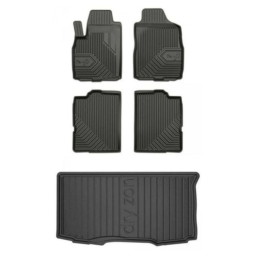 Frogum TPE Tappetini+Portabagagli Set per Fiat Panda II 2003-2012 TPE set di tap
