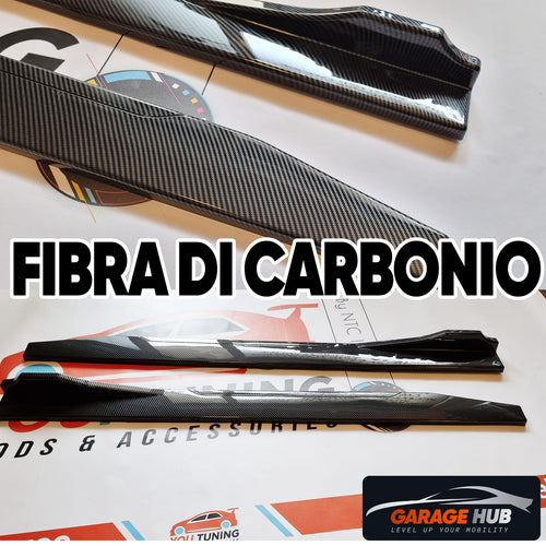 😍Sotto Minigonne✨Carbon-Look✨Laterali Universali ⭐Fibra di Carbonio 120 cm
