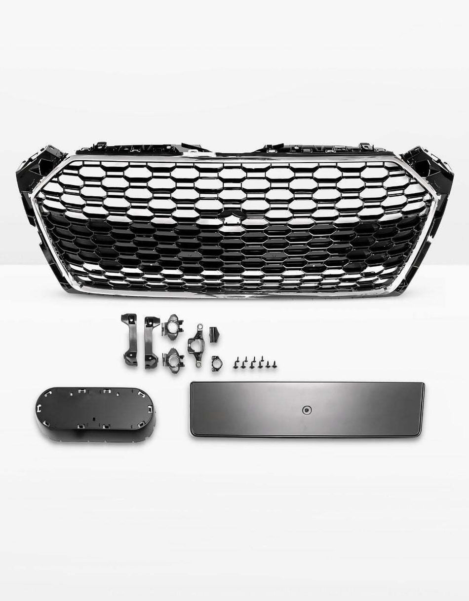 per AUDI A5 F5 2016-2019 Griglia Radiatore RS5 Design Nero/Cromato