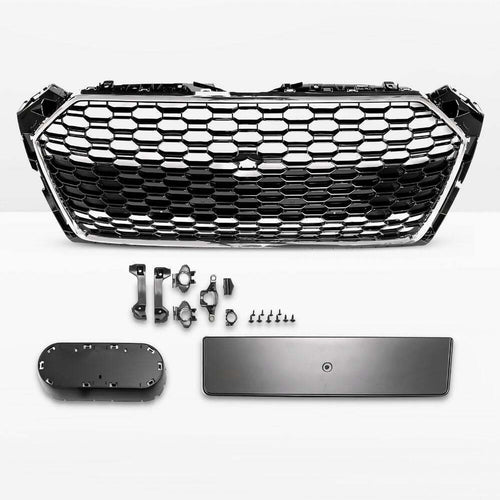per AUDI A5 F5 2016-2019 Griglia Radiatore RS5 Design Nero/Cromato