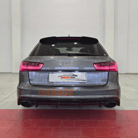 DIFFUSORE + TERMINALI --RS6 LOOK-- per AUDI A6 S-LINE 4G C7 2015-2018 POSTERIORE