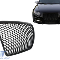 Griglia anteriore senza badge per Audi A6 4F 4F2 C6 (2004-2011) RS Design nera
