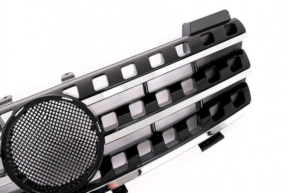 Griglia anteriore per Mercedes ML Classe M W164 (2005-2008) Nera Cromata
