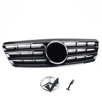 per Mercedes C W203 00-07 Griglia Radiatore LOOK AMG Nero Lucido