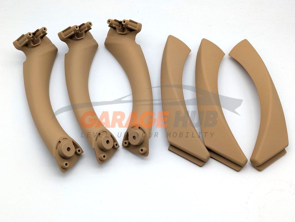 SET 3 MANIGLIE effetto pelle per BMW Serie 3 E90 E91 E92 ->1 Ant. + 2 Posteriori